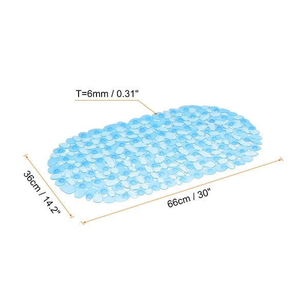 Bath Tub Shower Mat 30" x 14.2" Non-Slip Oval Mat for Bathroom - Bed Bath & Beyond - 37099202